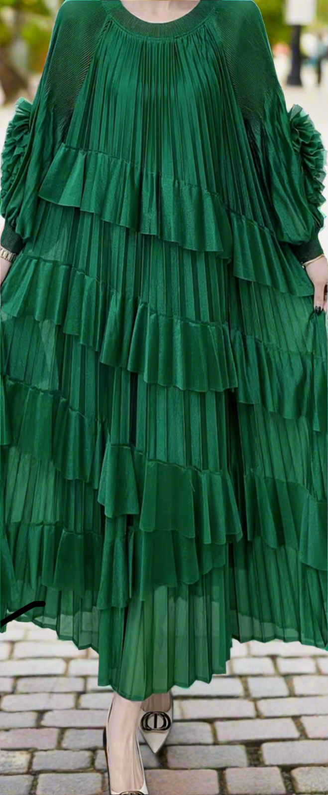 One size - Elegant Ruched Maxi Dress