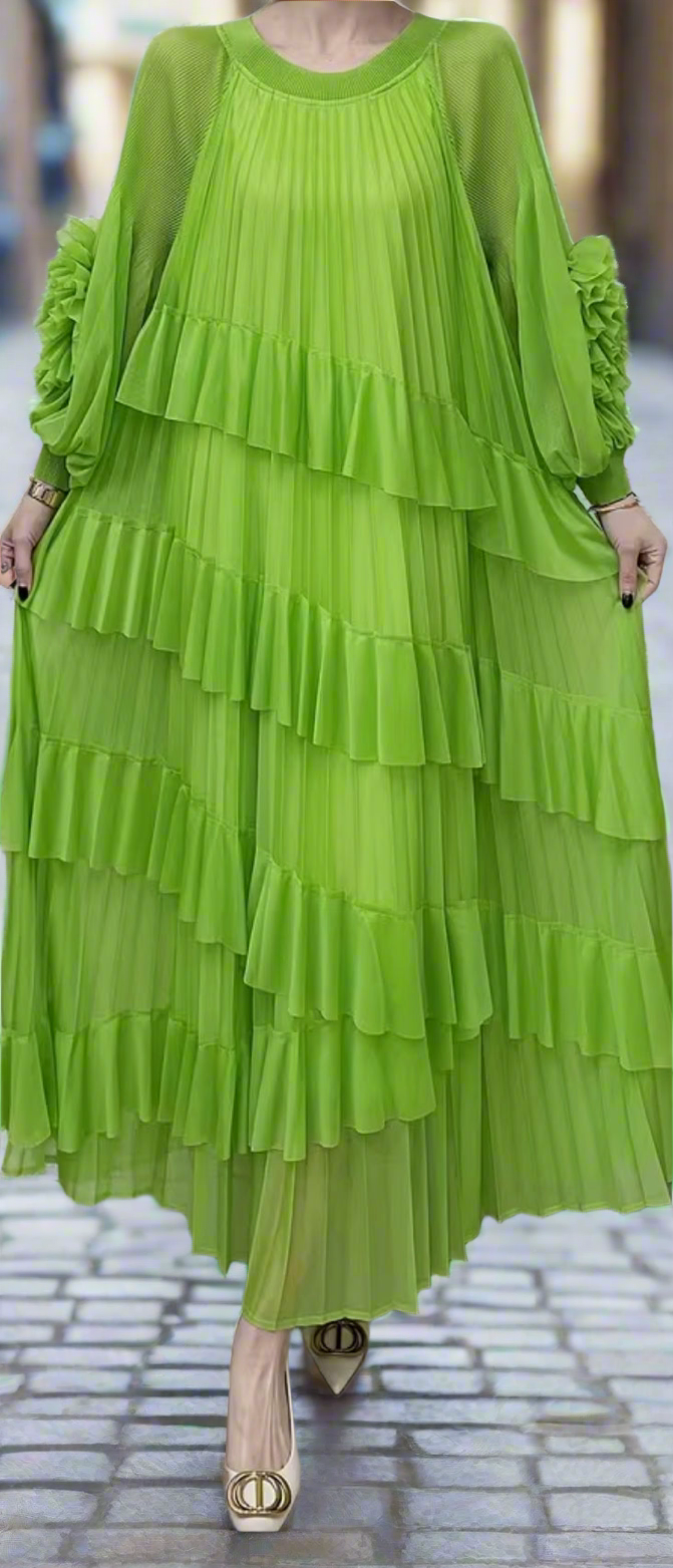 One size - Elegant Ruched Maxi Dress