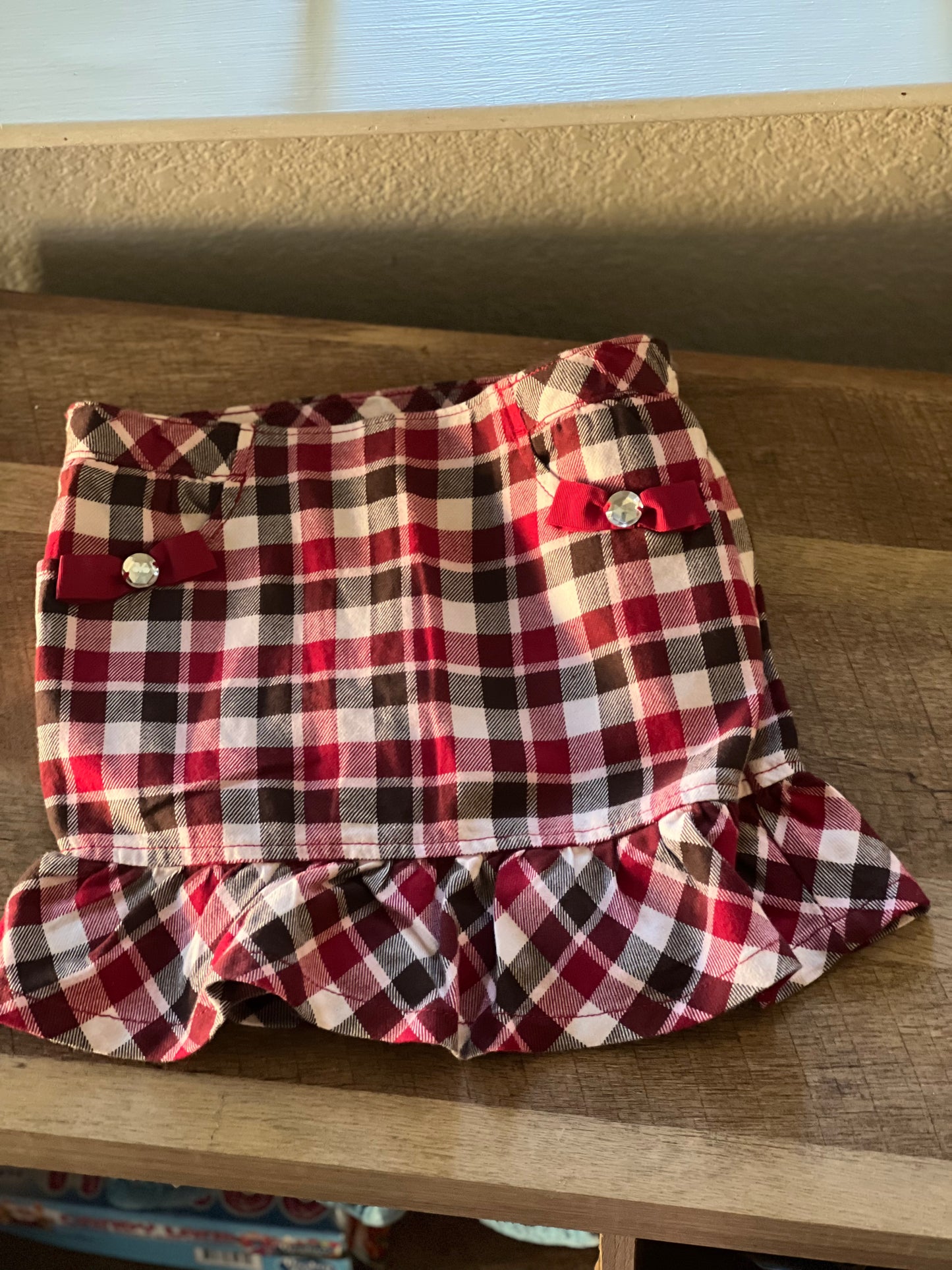 Red plaid Skort